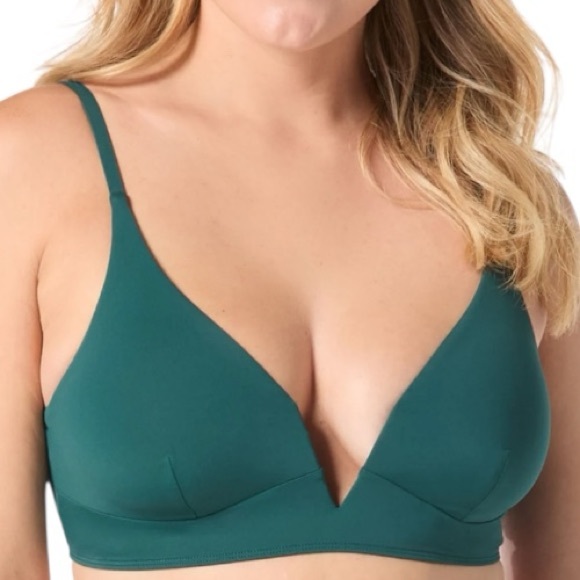 Nwt Coco Reef - Women's Astra Plunge-Neckline Lace-Up Bikini Top